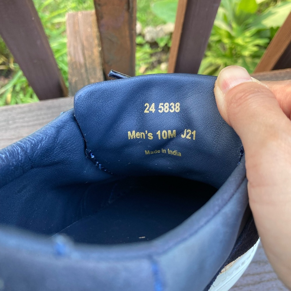 Johnston & Murphy Mens Casey U-Throat Navy Sheepskin/English Suede Sneakers 10M - Picture 8 of 11